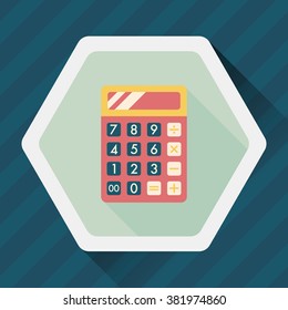 calculator flat icon with long shadow,eps10