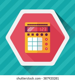 calculator flat icon with long shadow,eps10