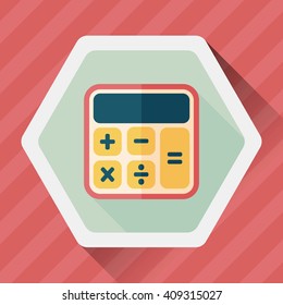 calculator flat icon with long shadow,eps10