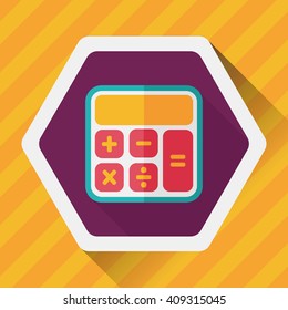 calculator flat icon with long shadow,eps10