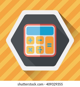 calculator flat icon with long shadow,eps10