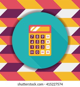 calculator flat icon with long shadow,eps10