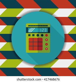calculator flat icon with long shadow,eps10