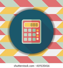 calculator flat icon with long shadow,eps10