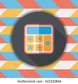 calculator flat icon with long shadow,eps10