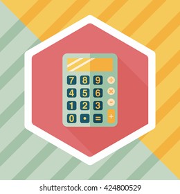calculator flat icon with long shadow,eps10