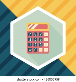 calculator flat icon with long shadow,eps10