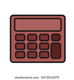 Calculator flat icon on white background. Calculator vector icon