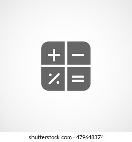 Calculator Flat Icon On White Background

