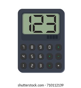 Calculator Flat Icon on white background - Vector Iconic Illustration