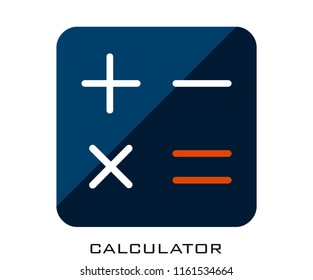 Calculator flat icon signs