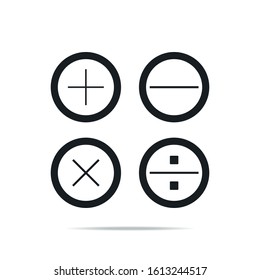 Calculator flat icon. Single high quality outline symbol of calculation for web design or mobile app. Thin line signs of internet for design logo, visit card, etc. Outline pictogram of calculator