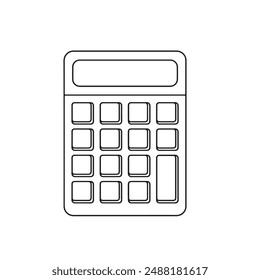 Calculator Flat Icon Vector Art 