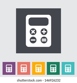 Calculator flat icon. Vector illustration EPS.