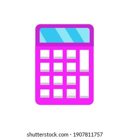 Calculator with flat icon vector illustration