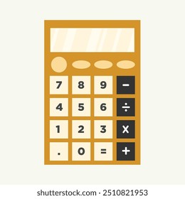Calculator flat icon. Vector illustration