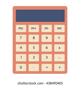 Calculator flat icon. Vector illustration sign eps10