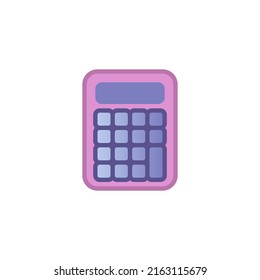 Icono plano calculador, signo vectorial, pictograma colorido calculador aislado en blanco. Símbolo, ilustración del logotipo. Diseño de estilo plano