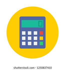 Calculator flat icon. You can be used Calculator icon for several purposes like: websites, UI, UX, print templates, promotional materials, info-graphics, web and mobile phone apps.