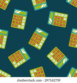 calculator flat icon,eps10 seamless pattern background