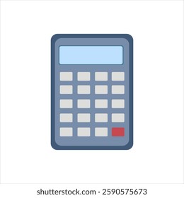 Calculator flat illustration. Calculator isolated on a green background. Icon white calculator. electronic calculator. Concept icon accounting and calculation. vector illustration
