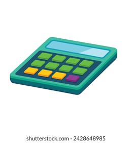 Calculator flat illustration on white background