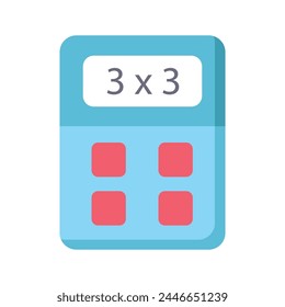 Calculator flat illustration. school supplies illustration. collection of illustrations for school