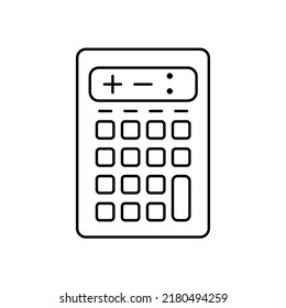 calculator flat outline icon logo illustration. education, school and university icon set. suitable for web, design,logo,app