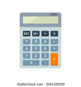 Calculator. Flat and solid color style vector illustration.