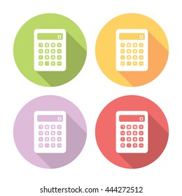Calculator Flat Style Design Icons Set