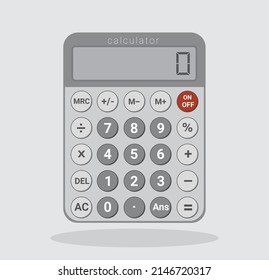 Estilo plano calculador, una herramienta de cálculo portátil para las finanzas, los negocios, el comercio, la oficina y la educación.