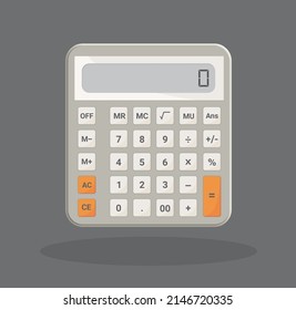 Estilo plano calculador, una herramienta de cálculo portátil para las finanzas, los negocios, el comercio, la oficina y la educación.