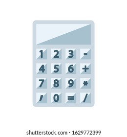 Calculator in flat style.Vector illustration.