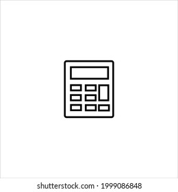 calculator flat symbol icon in vector shape