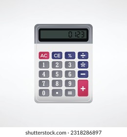 Calculadora. Vector de calculadora plana. icono de cálculo negro 