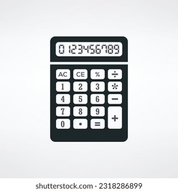 Calculator. Flat Calculator Vector. black calculator icon 