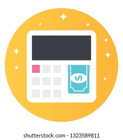 Calculator, flat vector icon 