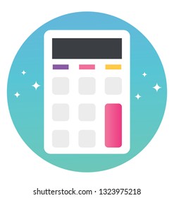 Calculator, flat vector icon 