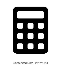 Calculator flat vector icon for apps and websites. Calculator contains nine simple keypad buttons.