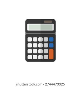 Calculator flat vector icon and clip art design on white backdrop