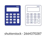Calculator, flat vector icon design. Calculator icon logo design. Accounting calculator sign and symbol. Variety colors icon. EPS 10