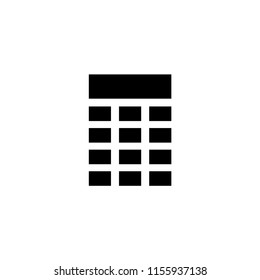 Calculator. Flat Vector Icon illustration. Simple black symbol on white background. Calculator sign design template for web and mobile UI element