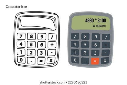 Calculator flat vector icon. style design isolated on white background.