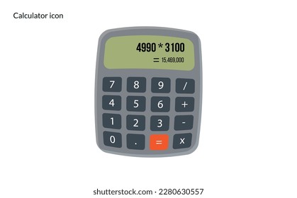 Calculator flat vector icon. style design isolated on white background.