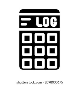 vector de icono de glifo de gadget de calculadora. signo de gadget de calculadora. símbolo de contorno aislado ilustración negra