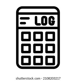 calculator gadget line icon vector. calculator gadget sign. isolated contour symbol black illustration