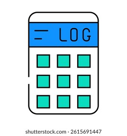 calculator gadget line icon vector. calculator gadget sign. isolated symbol illustration