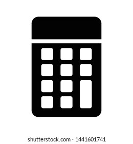 calculator glyph flat vector icon