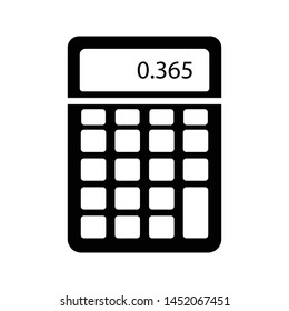 calculator glyph flat vector icon