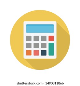 calculator glyph flat vector icon